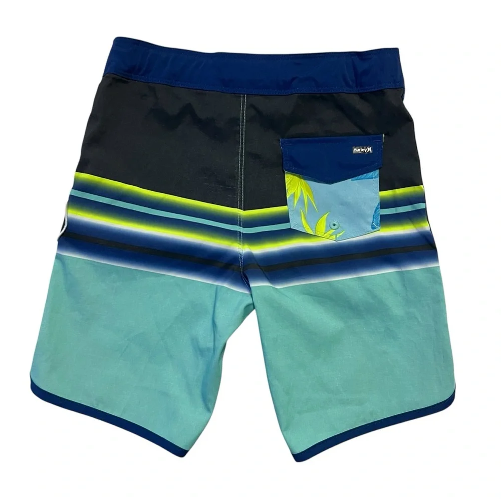 Hurley Boys 7Y Striped Board Shorts Swim Trunks